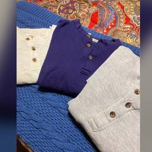 3 Men’s thermal waffle tops 2XL